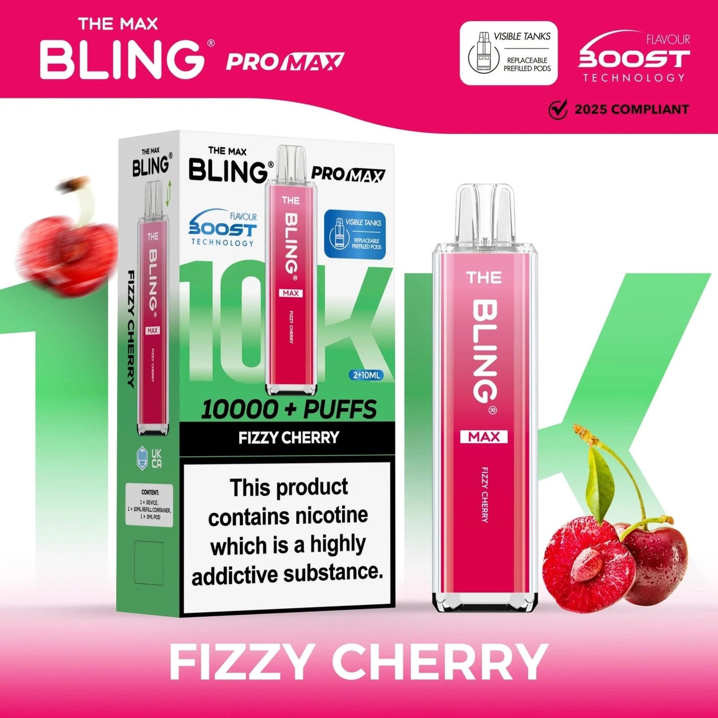 The Crystal Bling Max 10K Prefilled Pod Kit - Box of 5