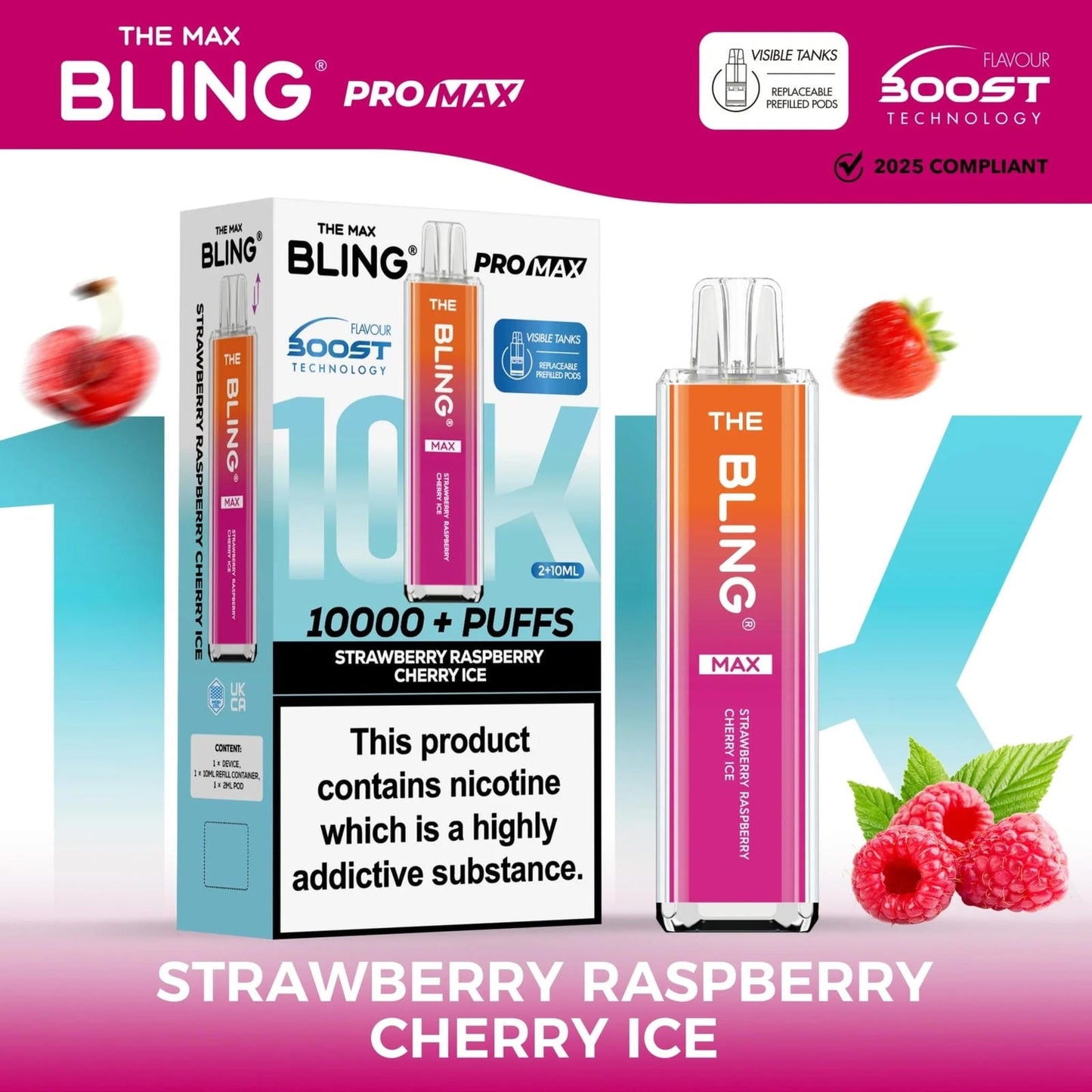 The Crystal Bling Max 10K Prefilled Pod Kit - Box of 5