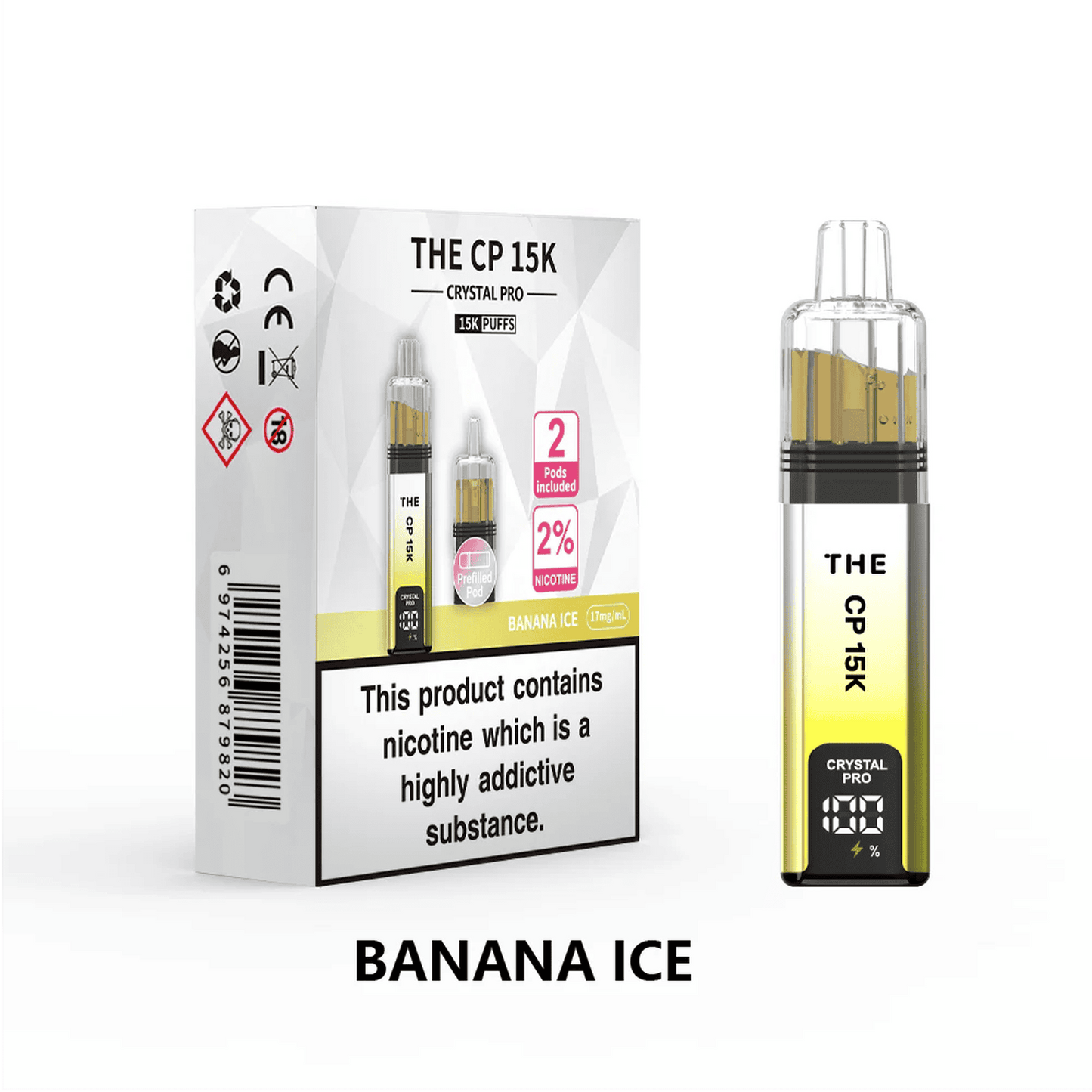 The Crystal Pro CP 15k Prefilled Pod Vape Kit - Box of 5