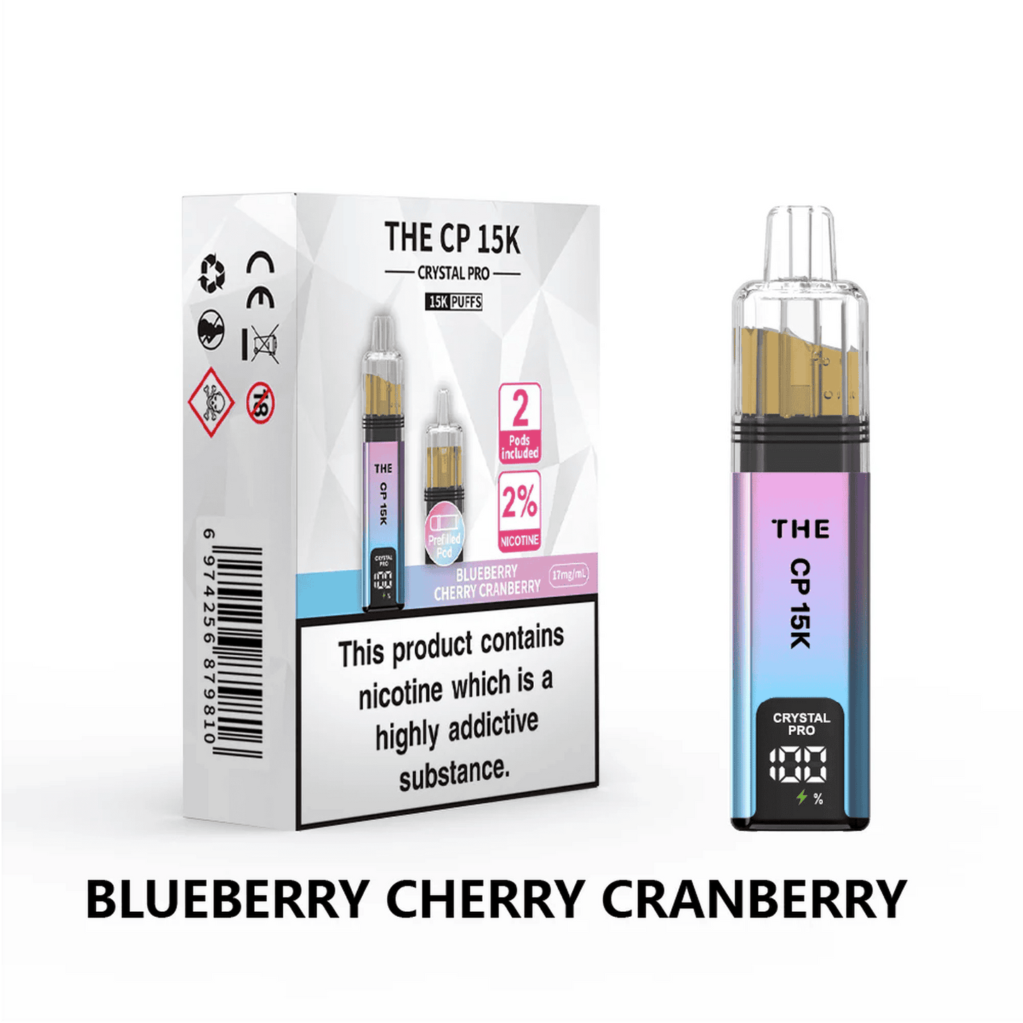 The Crystal Pro CP 15k Prefilled Pod Vape Kit - Box of 5