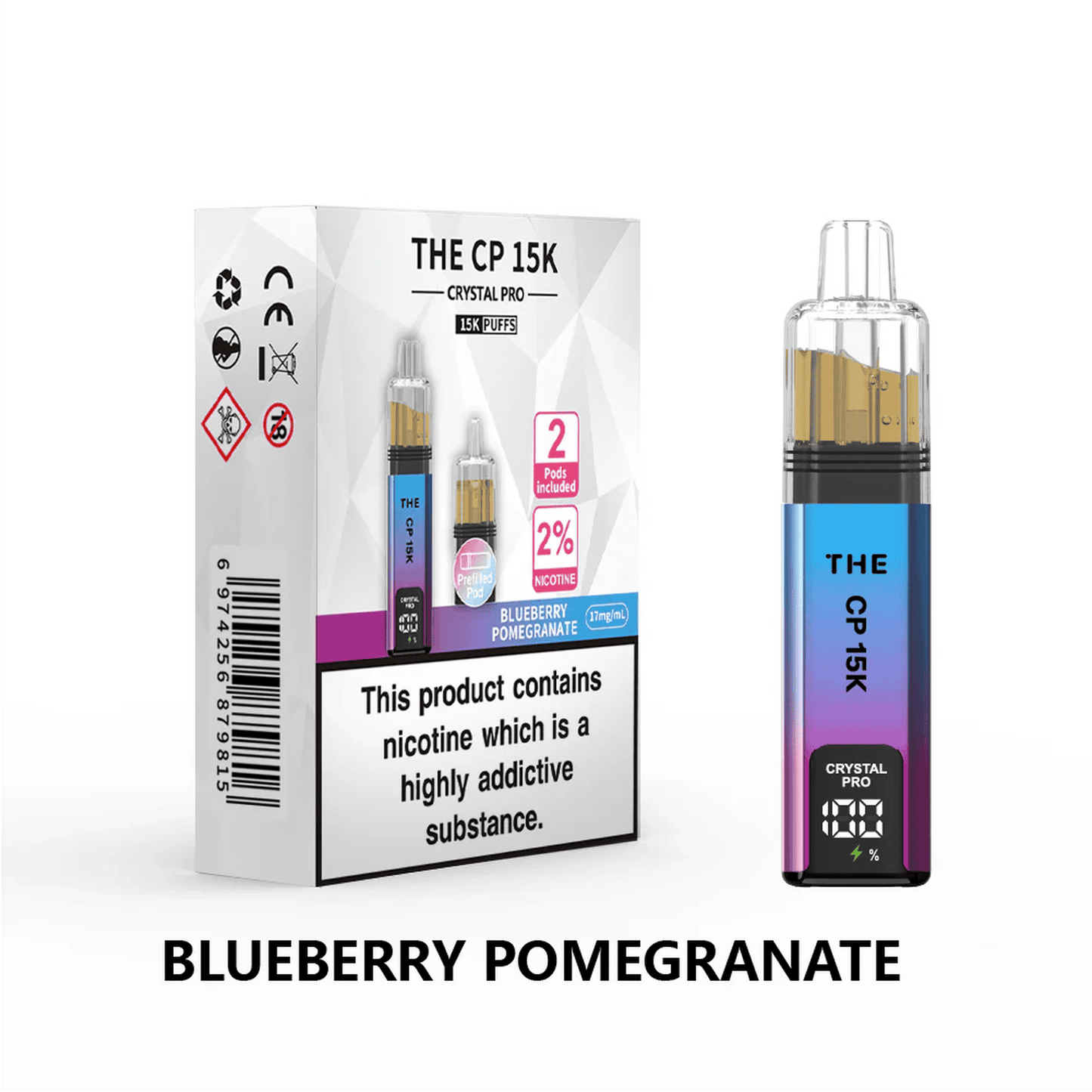 The Crystal Pro CP 15k Prefilled Pod Vape Kit - Box of 5