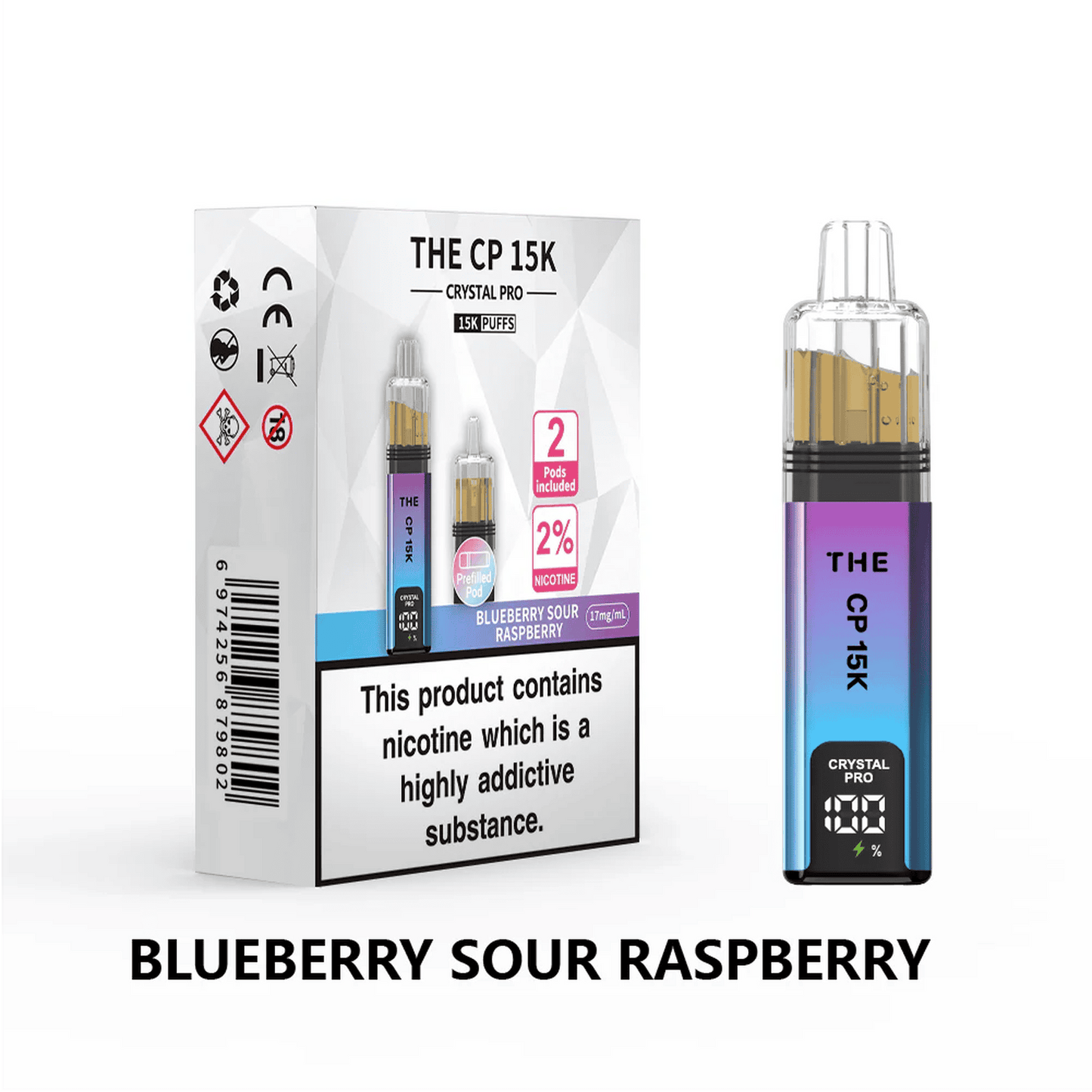 The Crystal Pro CP 15k Prefilled Pod Vape Kit - Box of 5