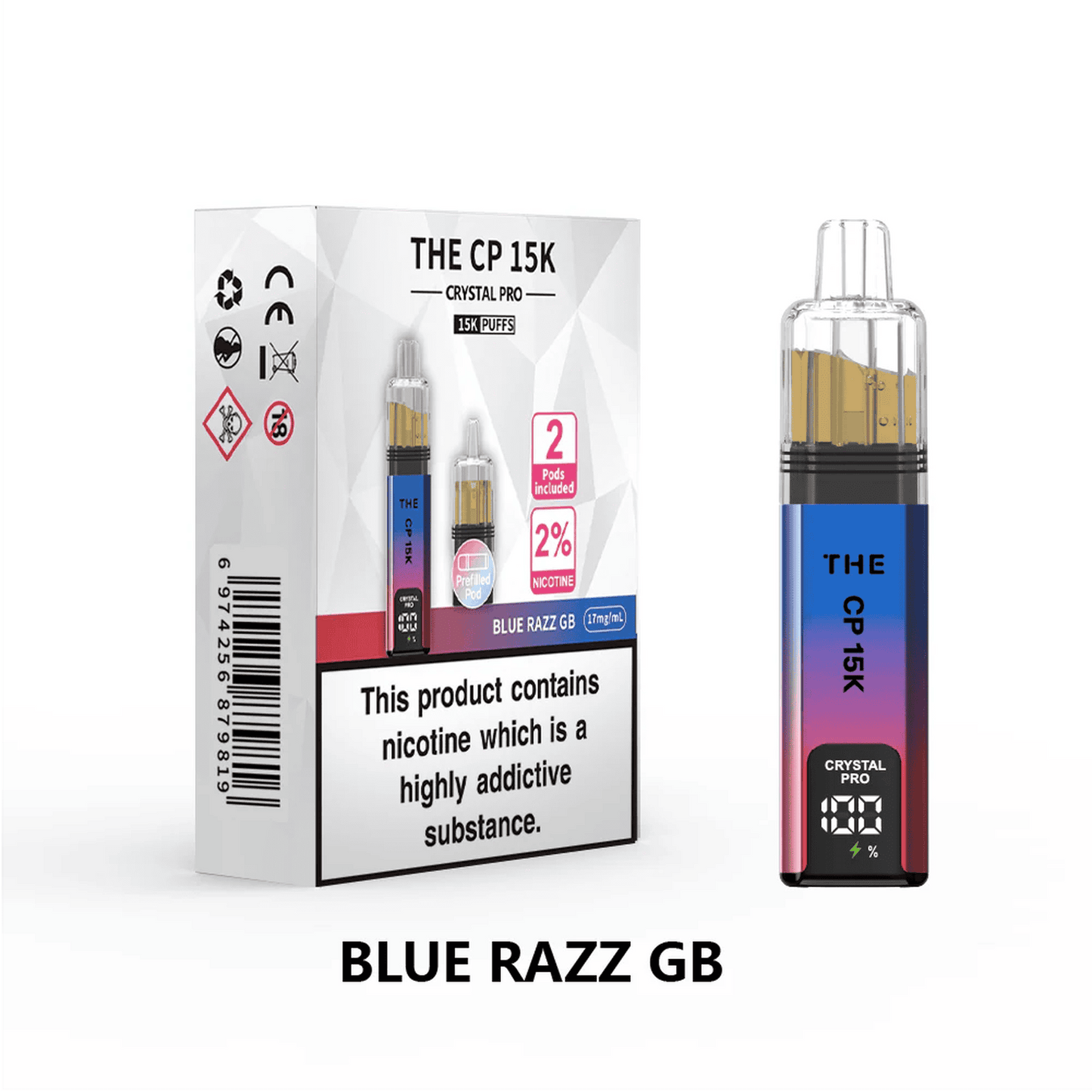 The Crystal Pro CP 15k Prefilled Pod Vape Kit - Box of 5