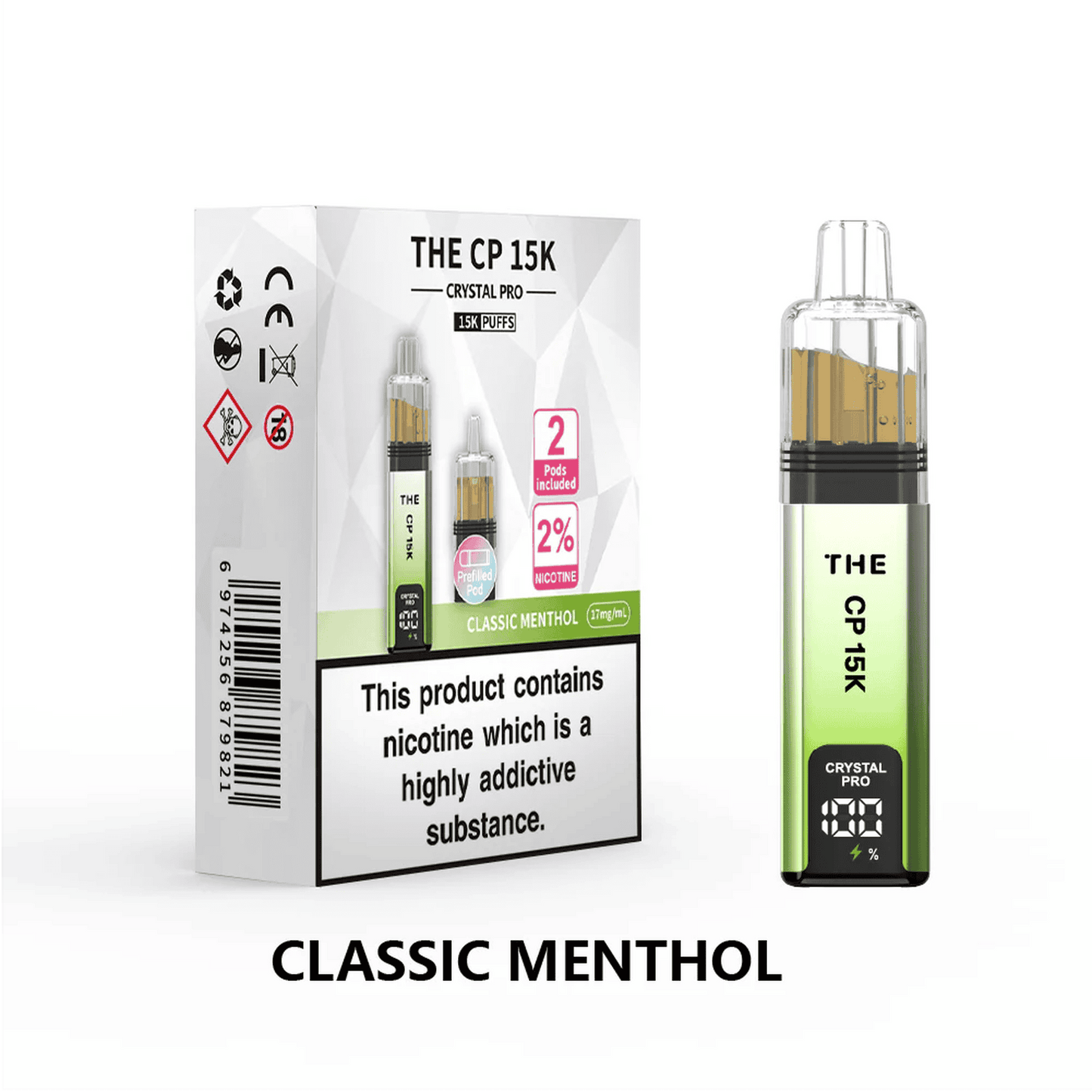 The Crystal Pro CP 15k Prefilled Pod Vape Kit - Box of 5