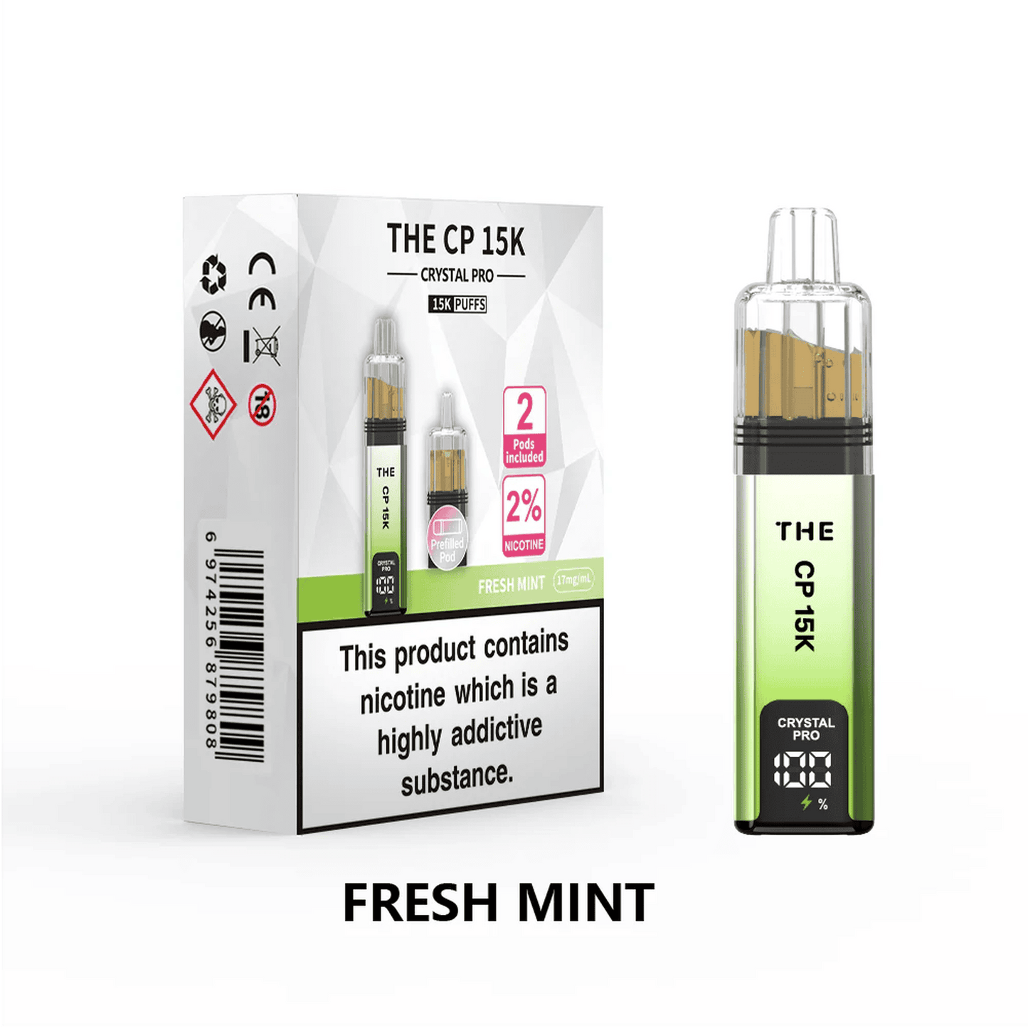The Crystal Pro CP 15k Prefilled Pod Vape Kit - Box of 5