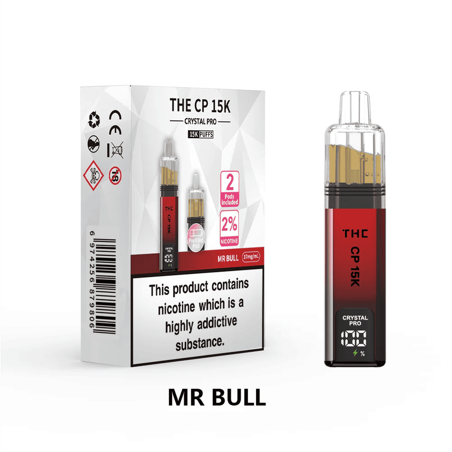 The Crystal Pro CP 15k Prefilled Pod Vape Kit - Box of 5