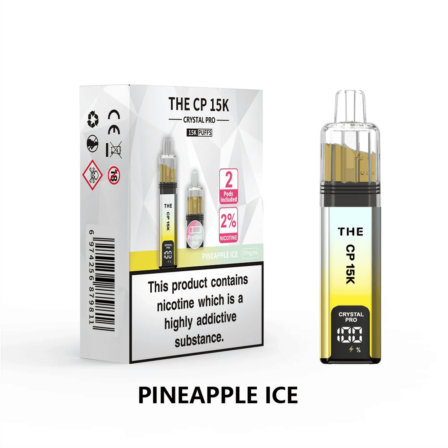 The Crystal Pro CP 15k Prefilled Pod Vape Kit - Box of 5