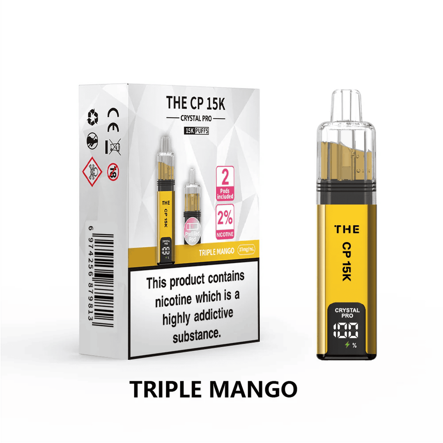 The Crystal Pro CP 15k Prefilled Pod Vape Kit - Box of 5