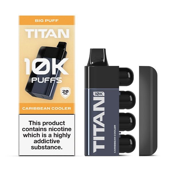 Titan 10k Einweg-E-Zigarette, 10.000 Züge, 1000 mAh, 18 Geschmacksrichtungen