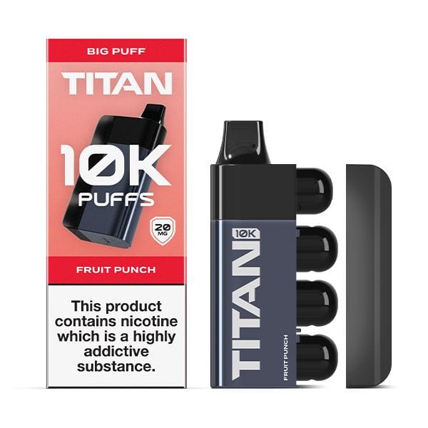 Titan 10k Einweg-E-Zigarette, 10.000 Züge, 1000 mAh, 18 Geschmacksrichtungen