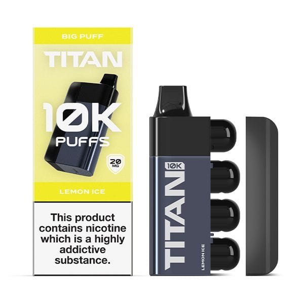 Titan 10k Einweg-E-Zigarette, 10.000 Züge, 1000 mAh, 18 Geschmacksrichtungen