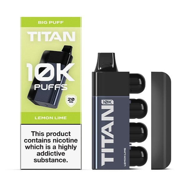 Titan 10k Einweg-E-Zigarette, 10.000 Züge, 1000 mAh, 18 Geschmacksrichtungen