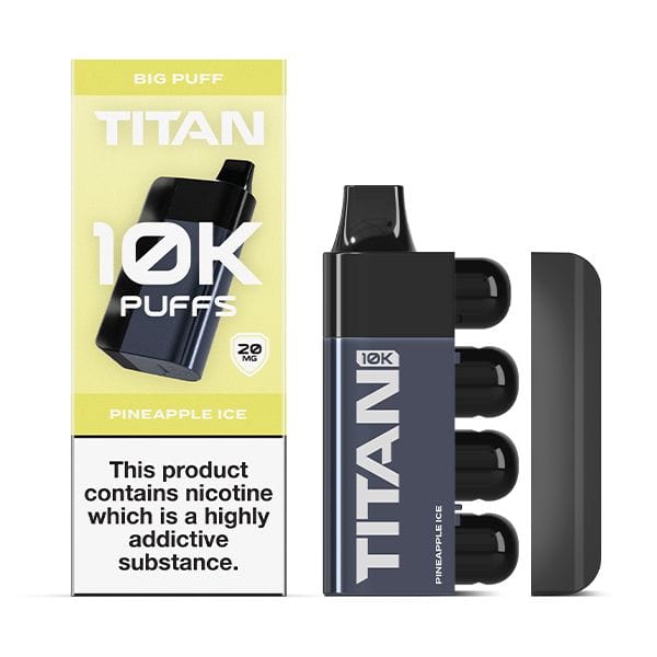 Titan 10k Einweg-E-Zigarette, 10.000 Züge, 1000 mAh, 18 Geschmacksrichtungen