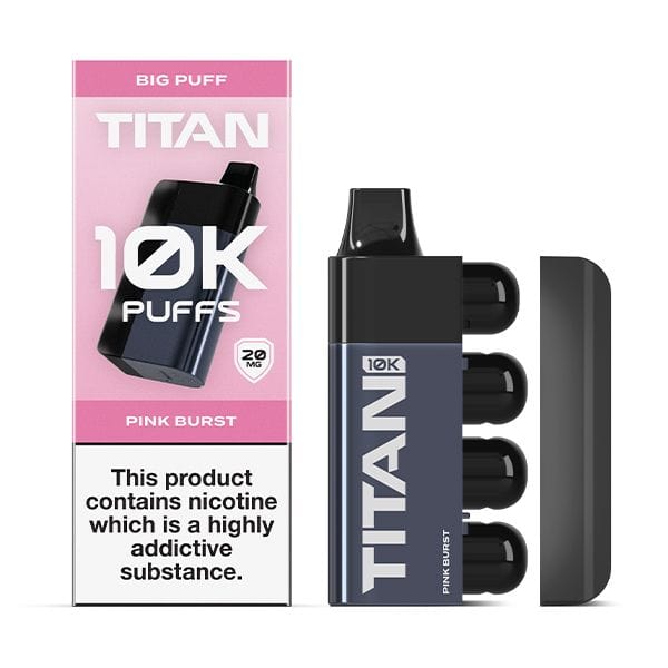 Titan 10k Einweg-E-Zigarette, 10.000 Züge, 1000 mAh, 18 Geschmacksrichtungen