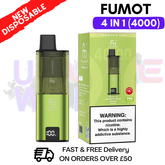 Fumot Tornado 4000 Puff Einweg-Vape-Kit (Green Edition)