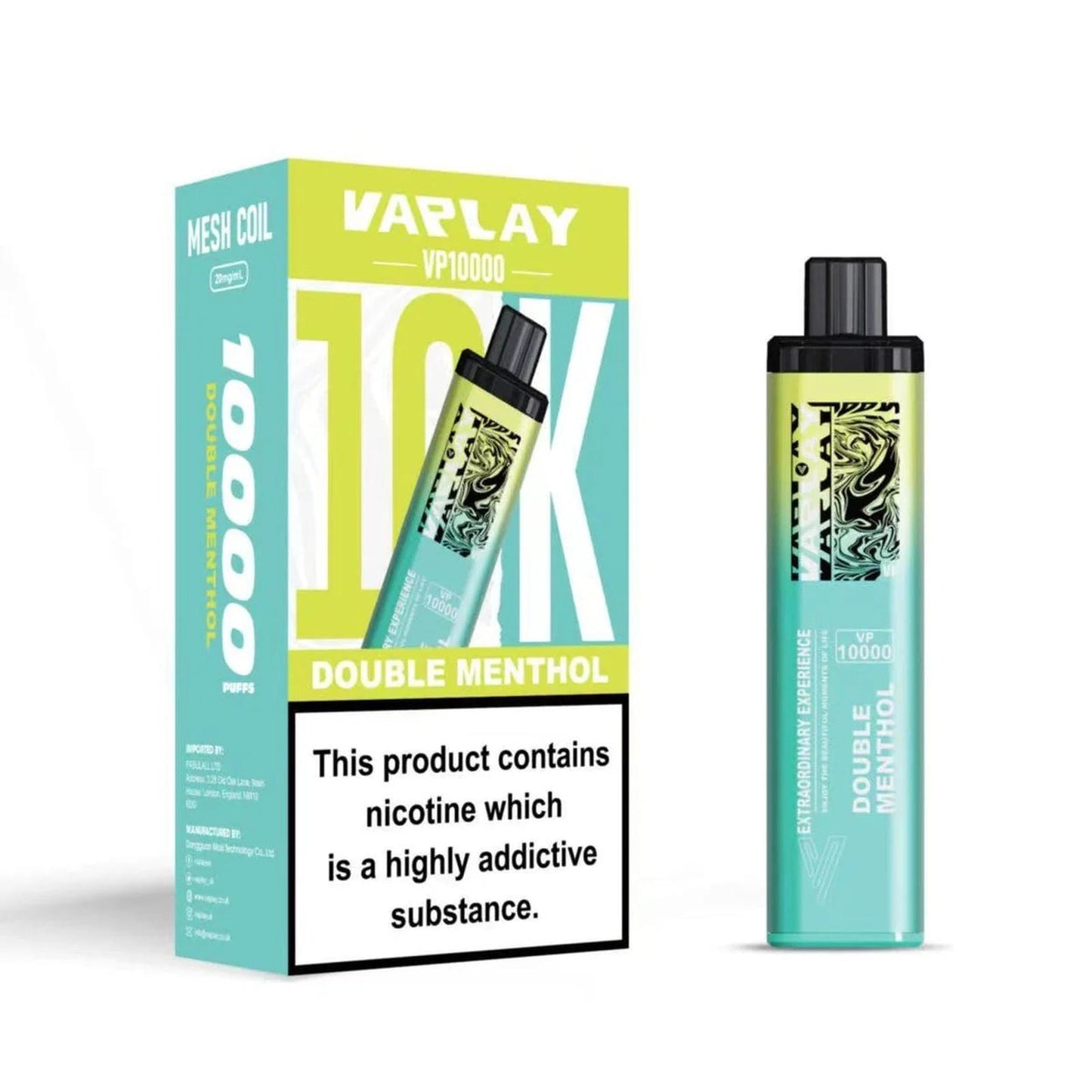 Vaplay VP10000 Prefilled Pod Vape Kit - Box of 5
