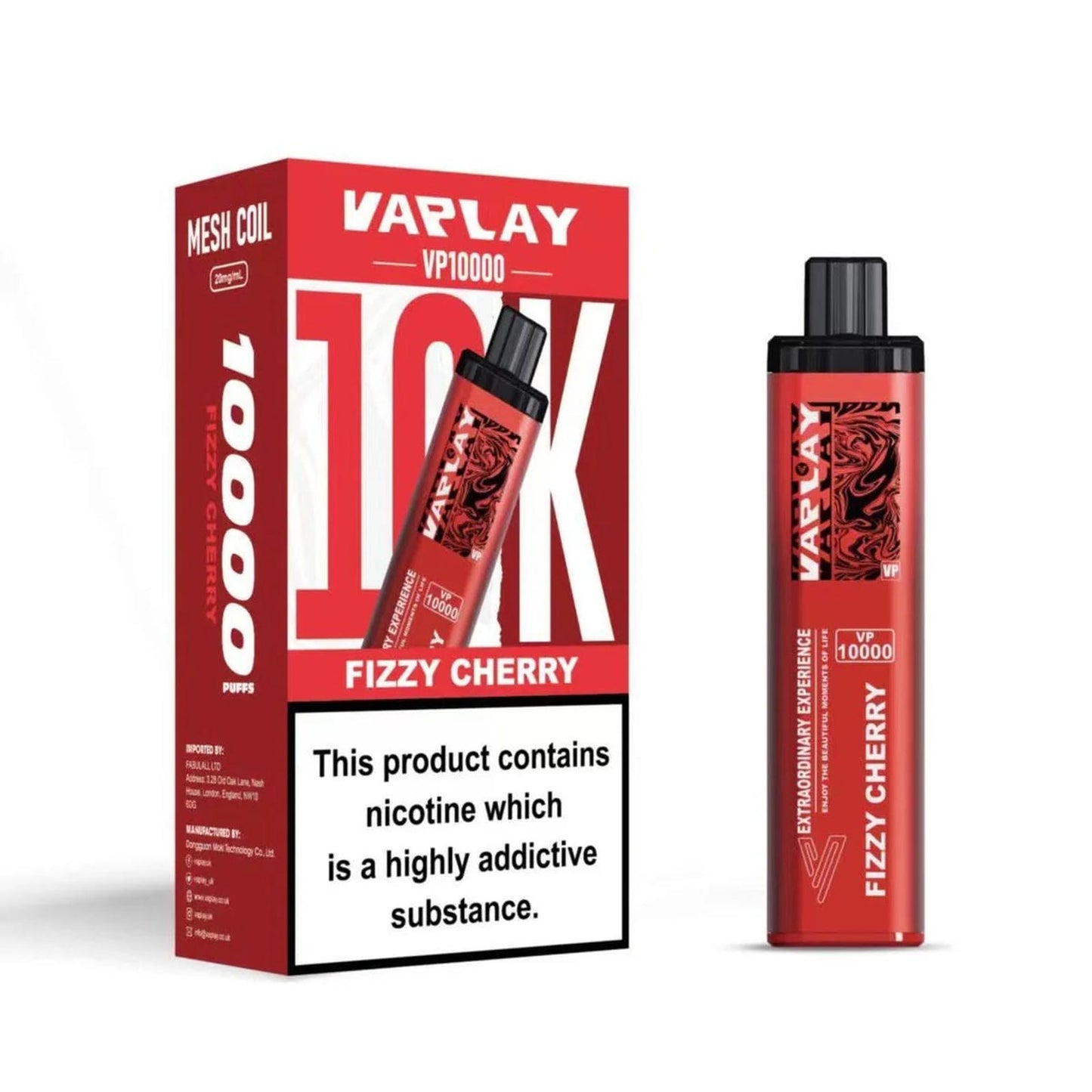 Vaplay VP10000 Prefilled Pod Vape Kit - Box of 5