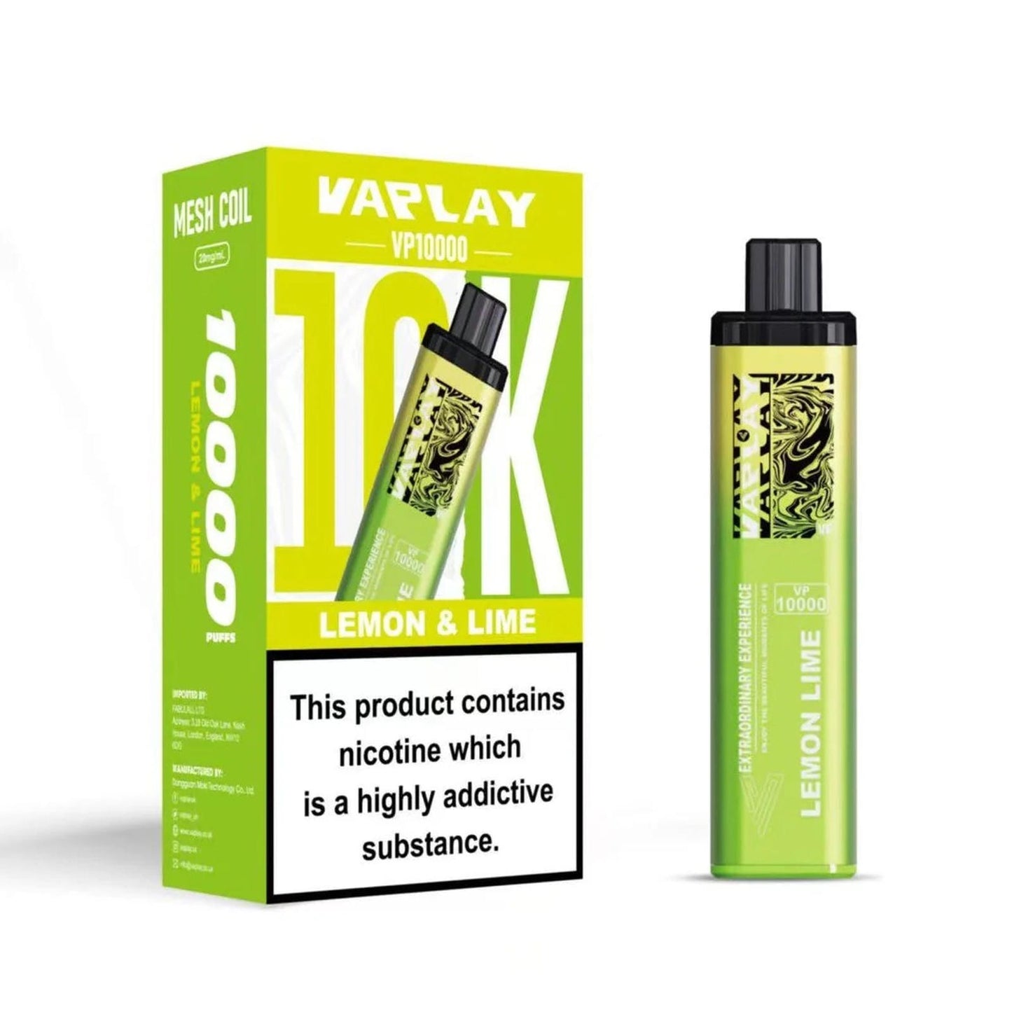 Vaplay VP10000 Prefilled Pod Vape Kit - Box of 5
