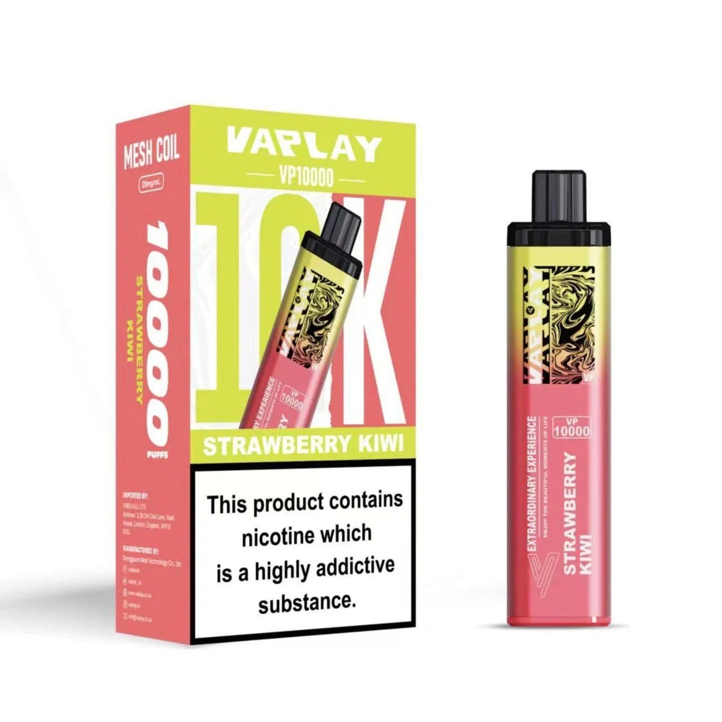 Vaplay VP10000 Prefilled Pod Vape Kit - Box of 5