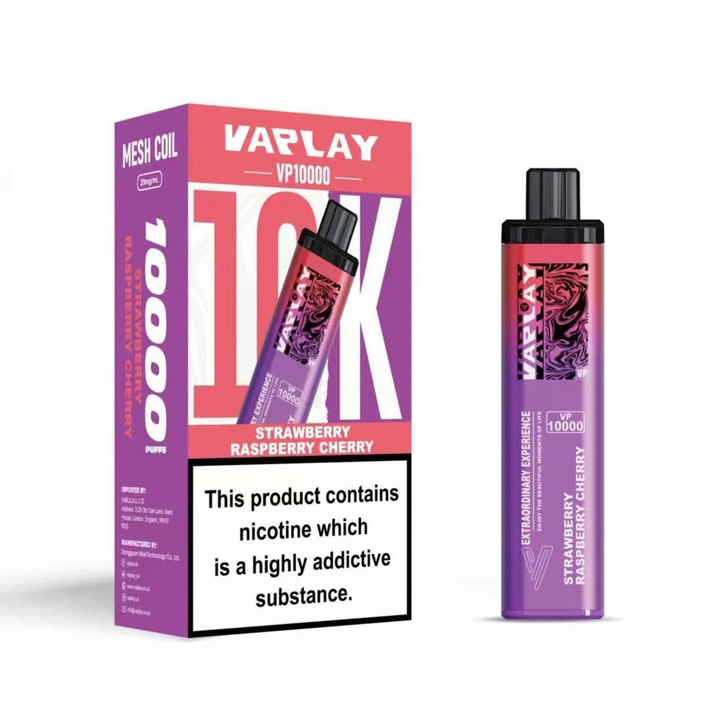 Vaplay VP10000 Prefilled Pod Vape Kit - Box of 5
