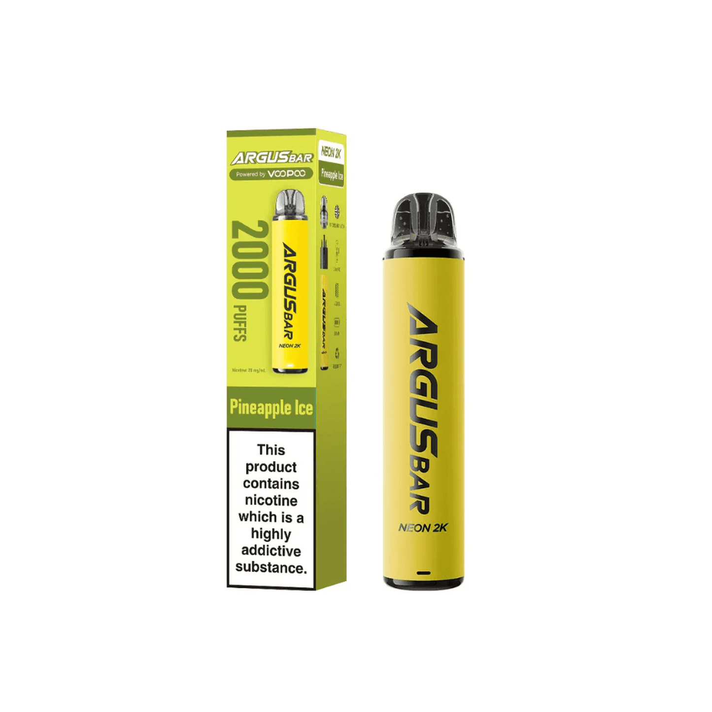 Voopoo Argus Bar Neon 2K Pre-filled Kit | Box of 10