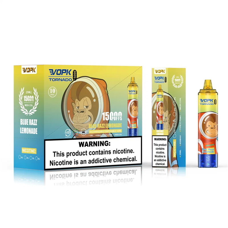 2024 NEW Disposable Vape E Cigarettes Original 100% Vopk Tornado 15000puffs 850mAh Prefilled Device Disposable Vape Authorized 10 Flavors