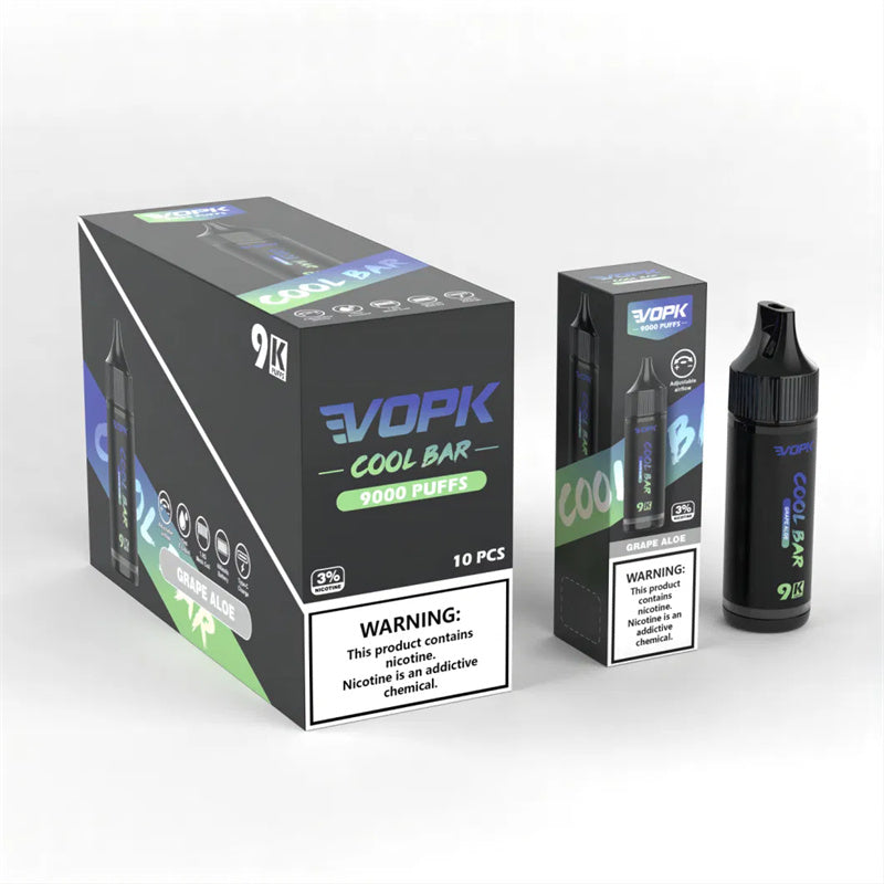 Hot Sale Vopk Cool Bar 9000 Puff 9k Rechargeable Disposable Vape Electronic Cigarettes