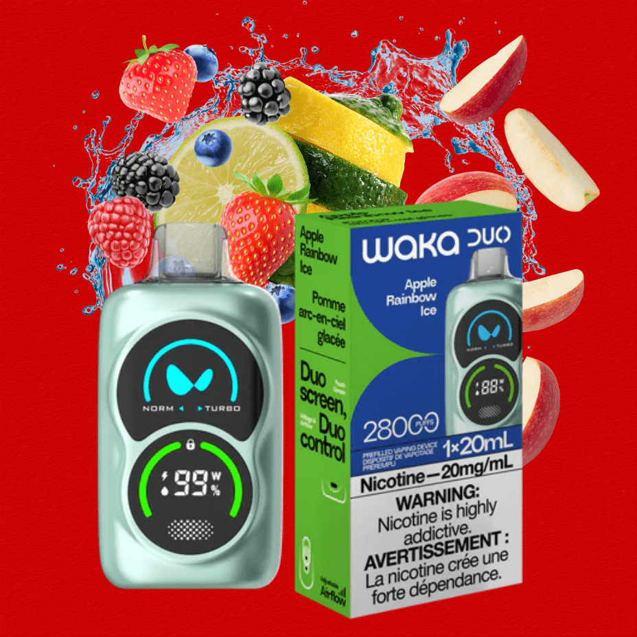 WAKA Duo 28000 Einweg-E-Zigarette – Apfel-Regenbogen