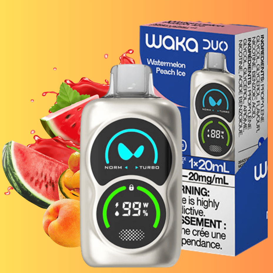 WAKA Duo 28000 Einweg-E-Zigarette – Wassermelone-Pfirsich-Eis