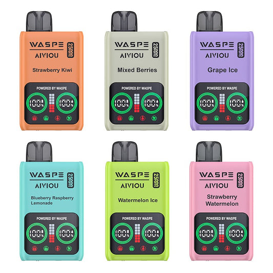 WASPE  Aiviou 25000 Puffs Disposable Vape 25ml 650mah 10 Flavors
