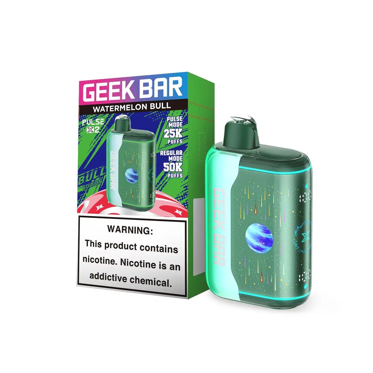 Watermelon Bull - Geek Bar Pulse X 2 50k Disposable Vape