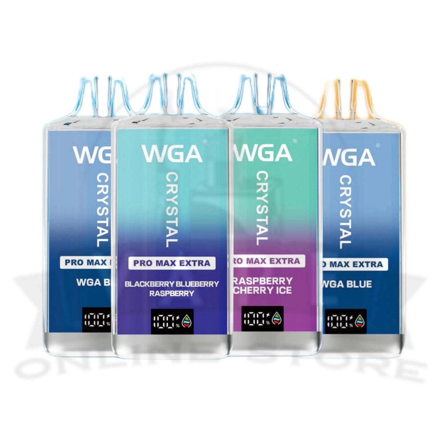 WGA Crystal Pro Max Extra 15000 Puffs Disposable Vape-2ml E-liquid, Multiple Nicotine 28 Flavors