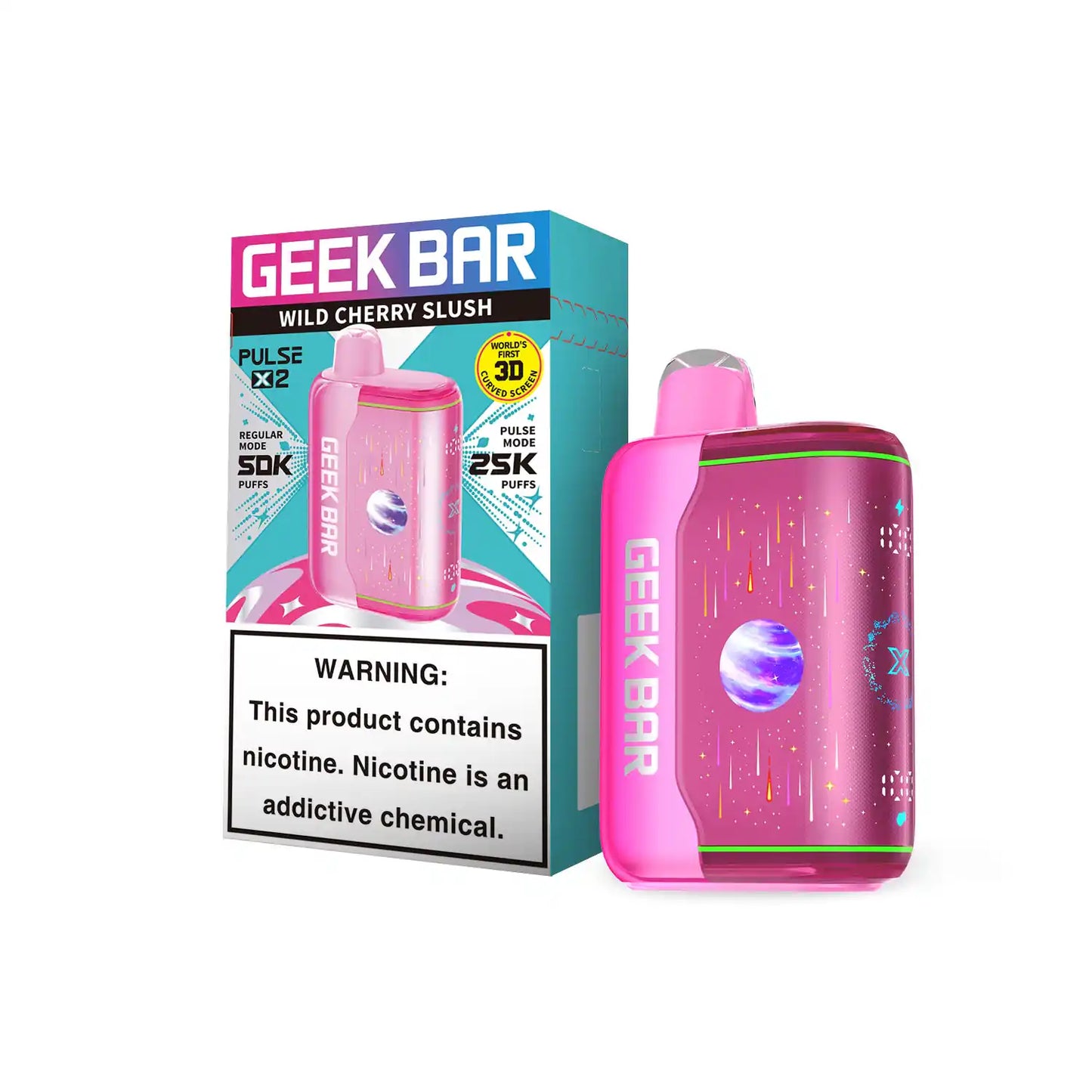 Wild Cherry Slush - Geek Bar Pulse X 2 50k Disposable Vape